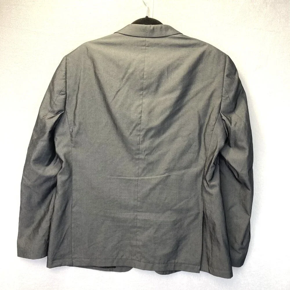 John Varvatos USA Unlined Blazer Jacket Mens‎ 44R Gray Sport Coat Cotton Blend